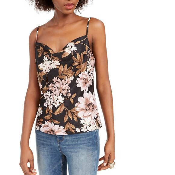 🎁 Leyden Printed Cowlneck Tank Top - Picture 1 of 10